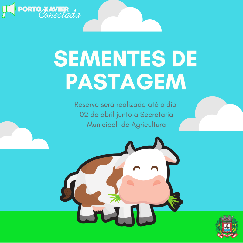 PRODUTORES PODEM RESERVAR SEMENTES DE PASTAGEM PARA O INVERNO ATÉ DIA 02 DE ABRIL